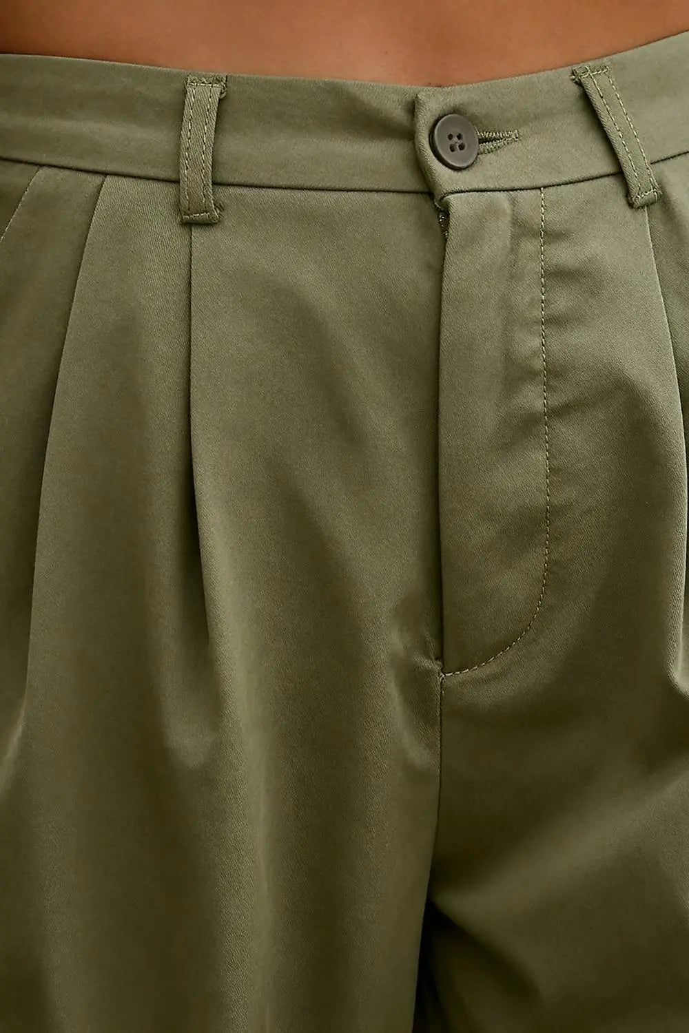 Ruched Wide Leg Pants with Pockets