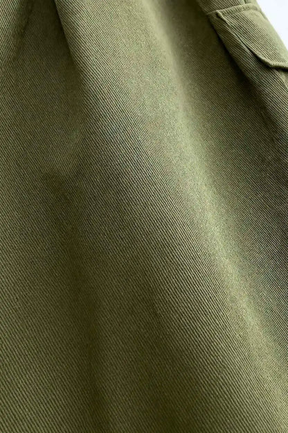 Ruched Wide Leg Pants with Pockets