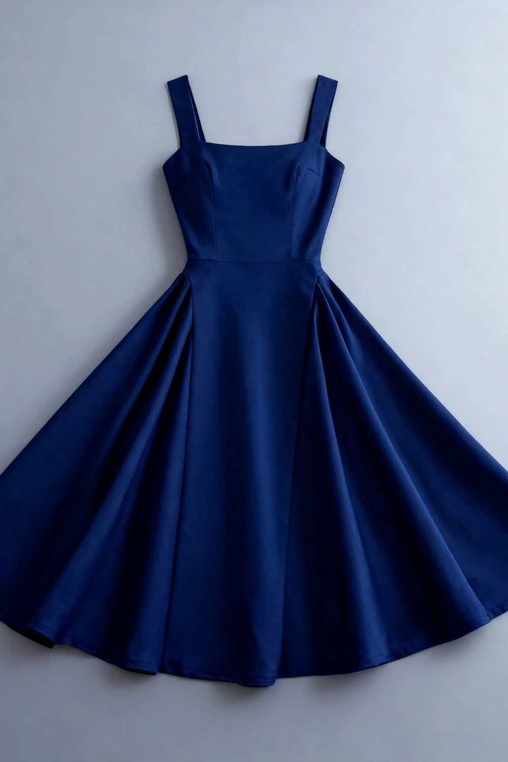 Yasmin Square Neck Wide Strap Midi Dress